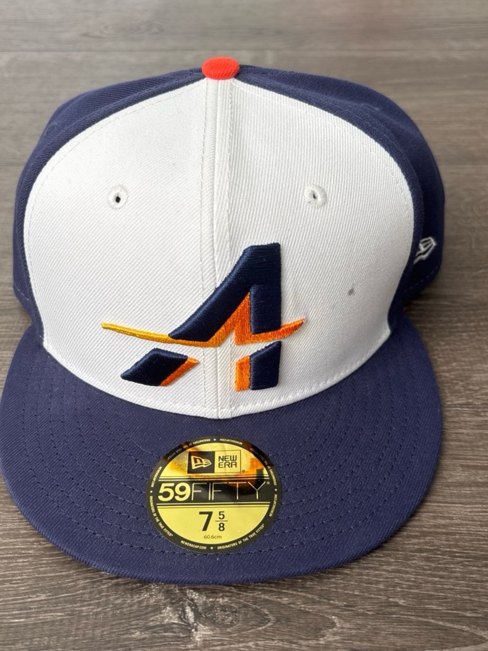 New Era Astros Style Fitted Cap - Navy, White & Orange